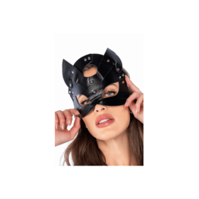 Masque félin en faux cuir - Mapalé
